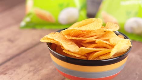 bowl of crispy potato chips