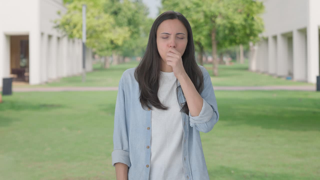 Ragazza indiana malata con acidità