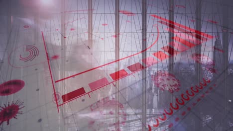 animación del procesamiento de datos sobre personas que caminan