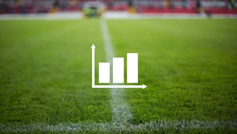 Animation-of-statistic-graph-over-sports-stadium