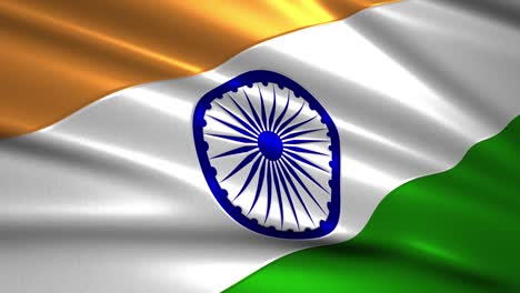 close up waving flag of india,loopable