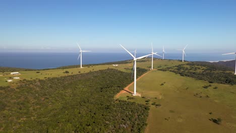 aerial view of windmills in south africa