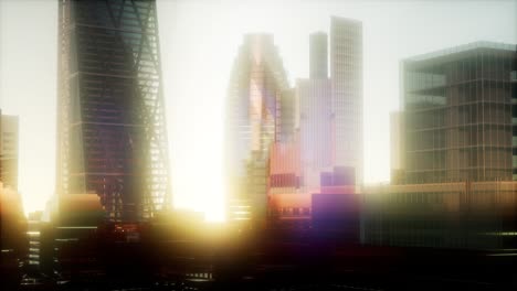 el concepto de la ciudad de londres al atardecer.