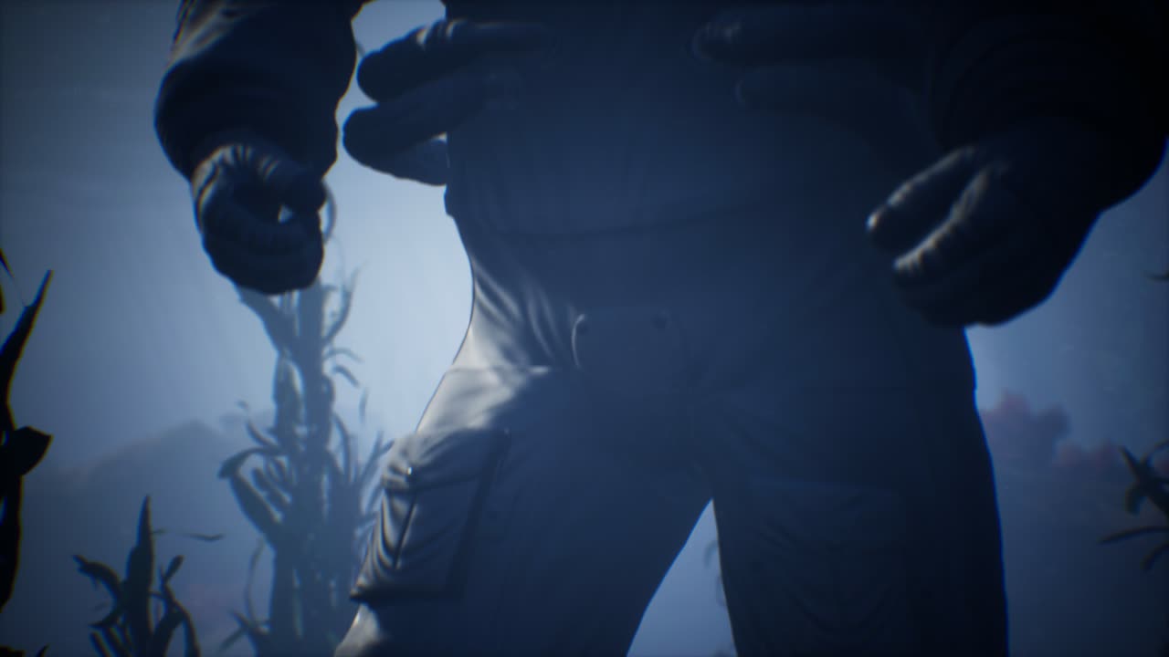 astronauta espacial en el mar