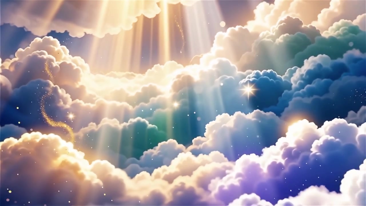Christian Heavenly Light Worship Background