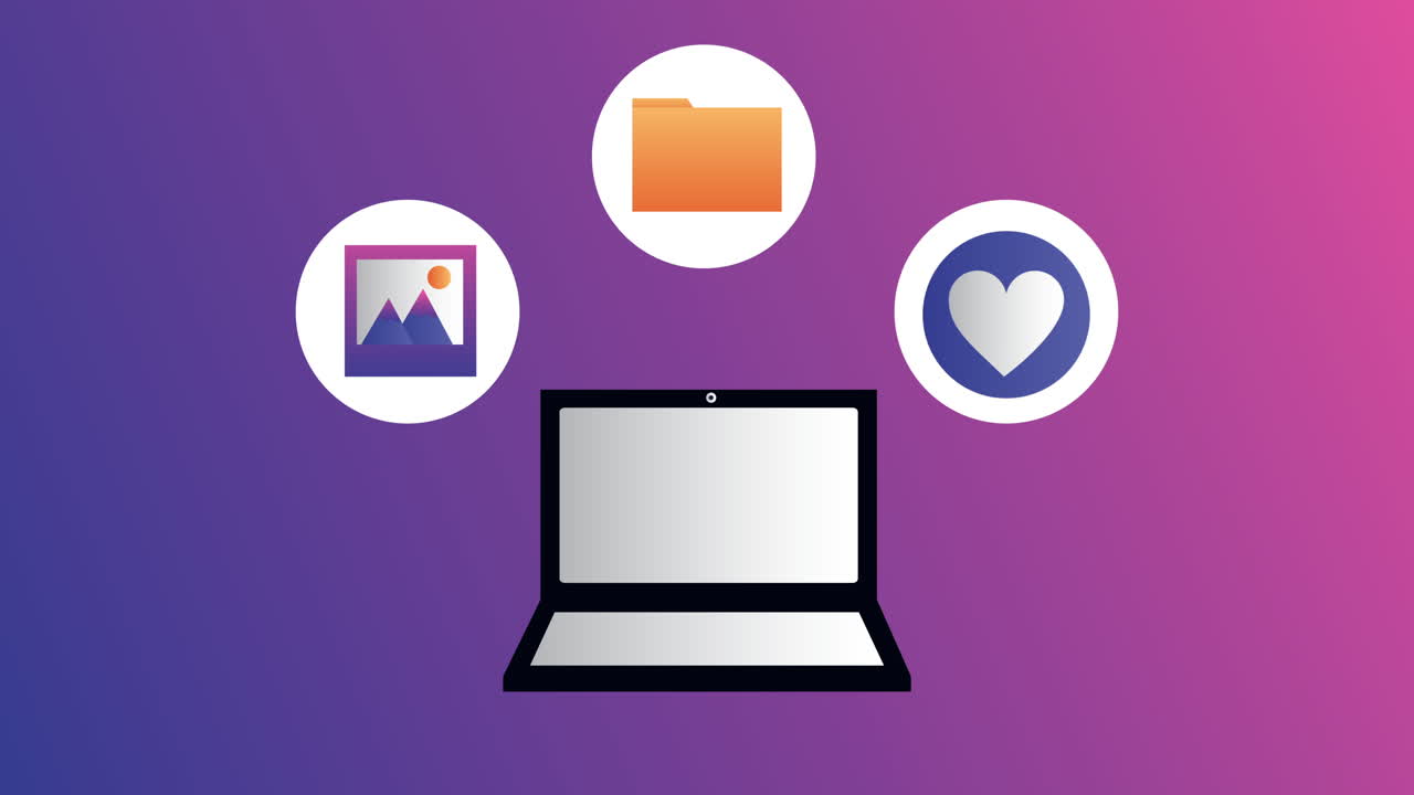 노트북과 함께 소셜 미디어 기술