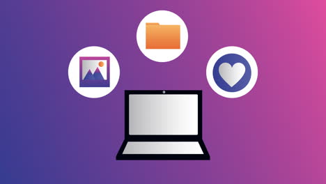 tecnología de las redes sociales con portátil