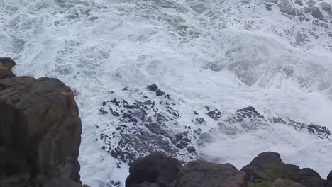 time-lapse of waves crashing against the rocks in south africa