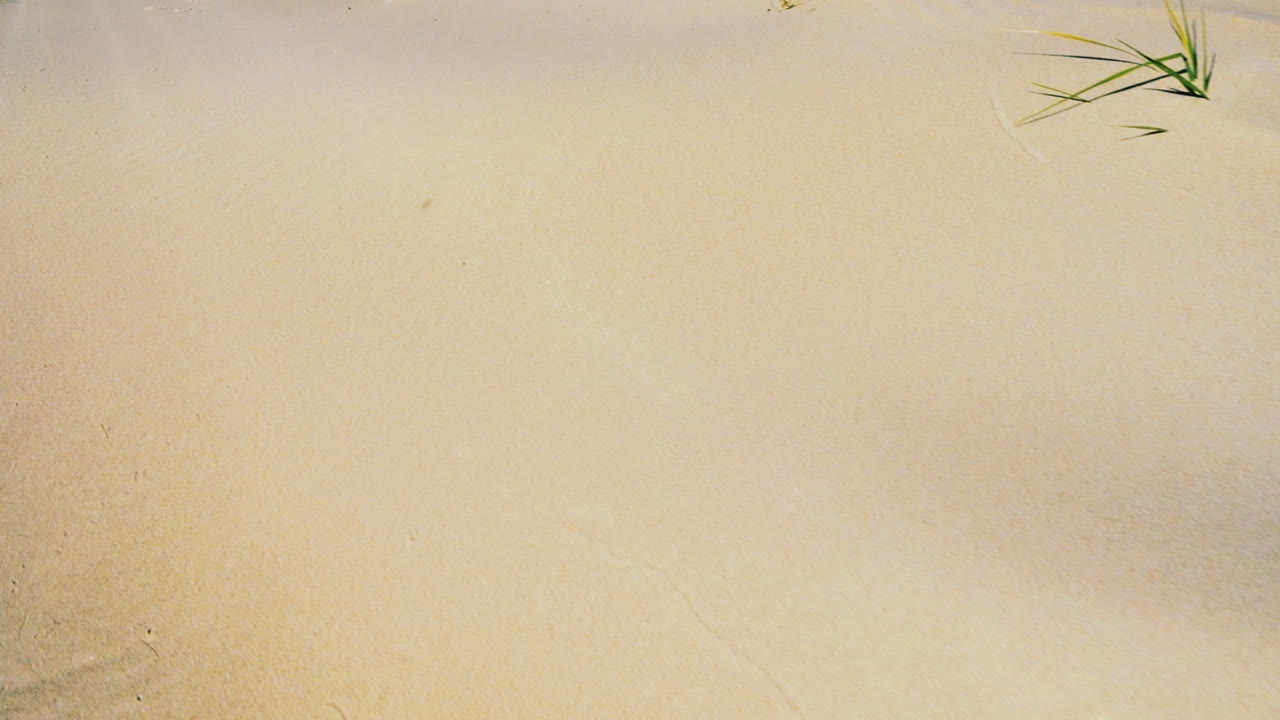 Sandklitter. Optagelse i bevægelse