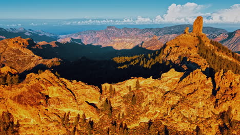 breathtaking aerial view of gran canaria's stunning mountainous landscape