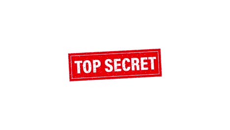 red icon with top secret concept. motion graphics. certified logo design. sticker design.