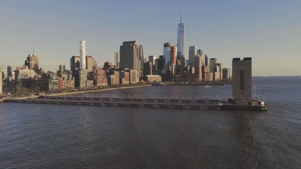 vistas aéreas del horizonte de manhattan