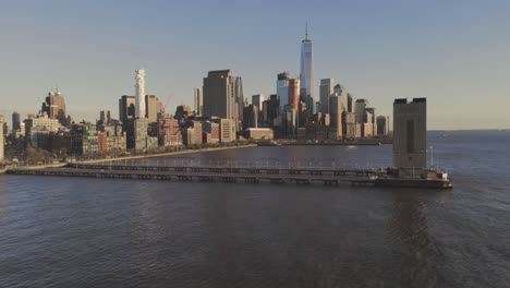 aerial views of manhattan skyline