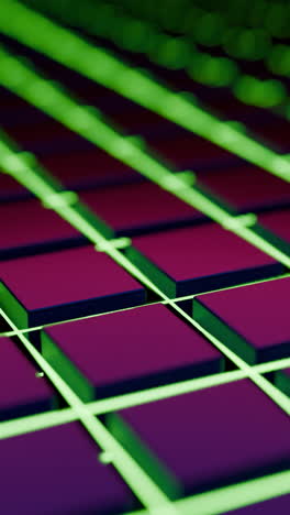 abstract geometric pattern of glowing squares