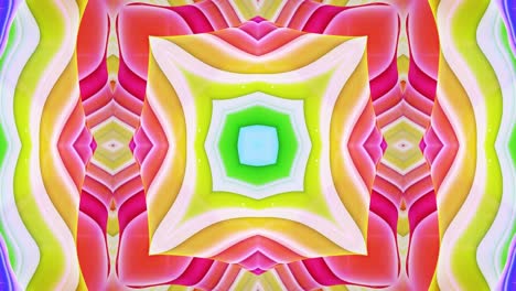 liquid wavy pattern like kaleidoscope with waves, multicolor gradient. 3d stylish abstract looped bg, wavy symmetrical structure of brilliant liquid glass. 4k trendy colorful fluid animation.