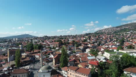 aerial city landmark