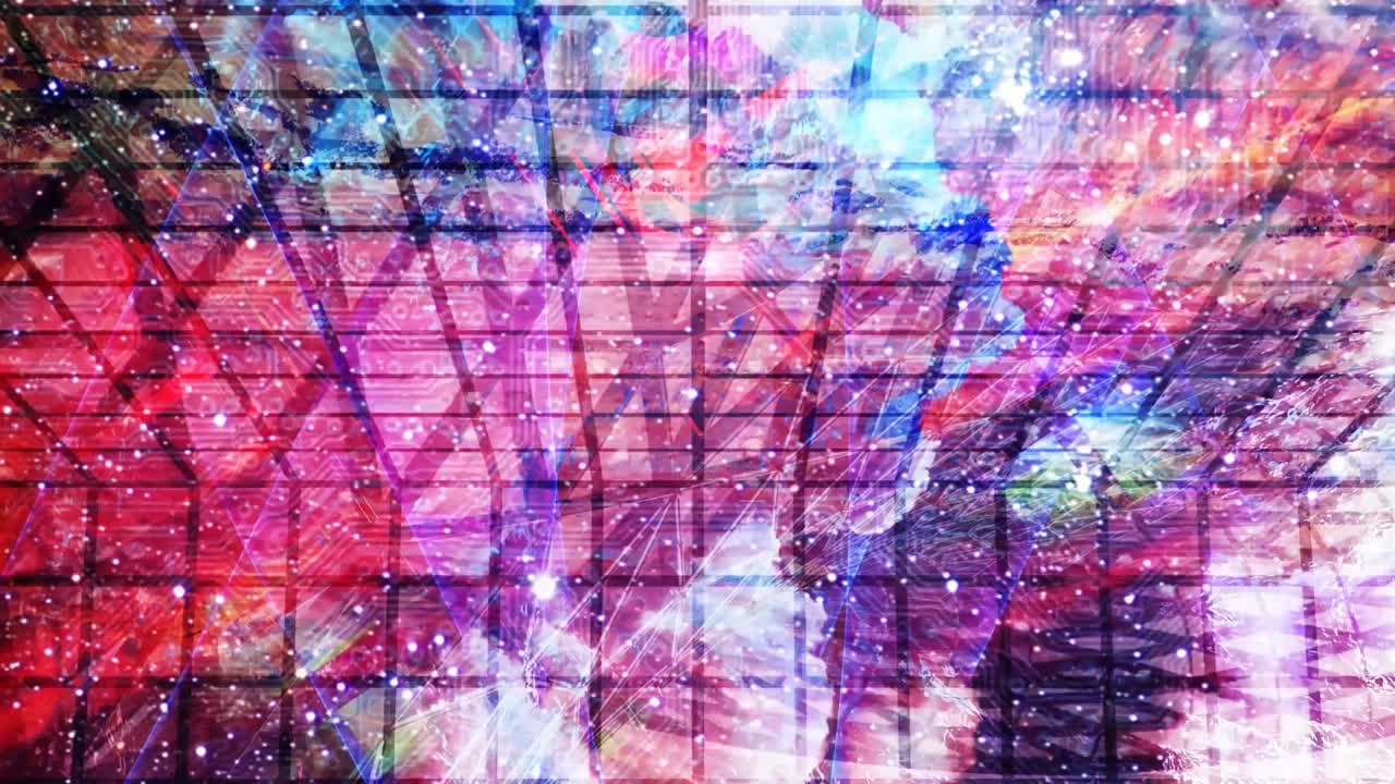 생생한 다채로운 패닝 텍스처와 함께 분홍색 그리드 - 4k 원활한 루프 모션 배경 애니메이션