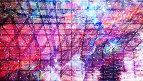 cuadrícula rosa con textura de panorámica de colores vívidos - animación de fondo de movimiento de bucle sin costuras de 4k