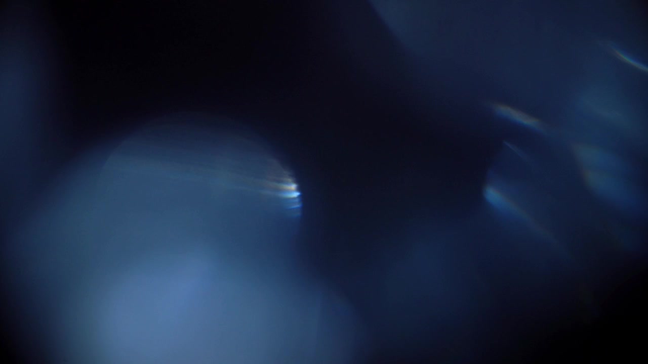 Abstract Blue Light Leaks and Optical Lens Flares
