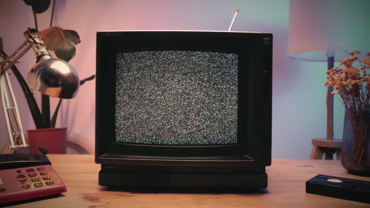 tv retro, televisión vintage en una configuración nostálgica, una tv retro muestra grano en la pantalla, dispositivo aterrador de la noche de halloween bueno para la llave de croma y la pantalla verde. imágenes de alta calidad 4k