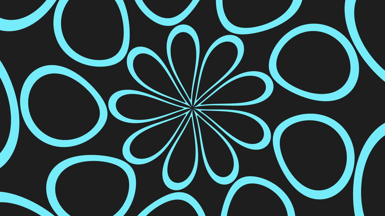 Captivating circular black and blue pattern with central focus