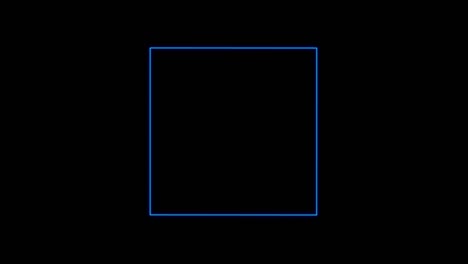patrón cuadrado sin costuras espectro de bucle animación líneas de neón brillantes fondo abstracto con cuadrado de neón.