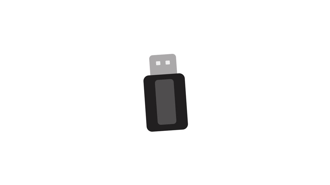 Минималистичная анимация иконки USB-флешки