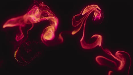 diseño abstracto de partículas rosas y rojas