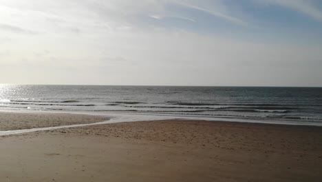 on the beach in autumn, fall or winter, tranquil and relaxing scenario