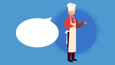 chef ocupación trabajador animación de personajes
