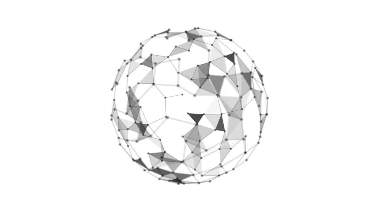 3d abstract futuristic plexus sphere animation of rotating tech earth globe animation sphere in the