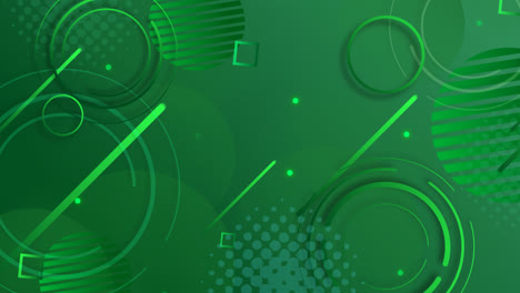 motion graphic of abstract green geometric background