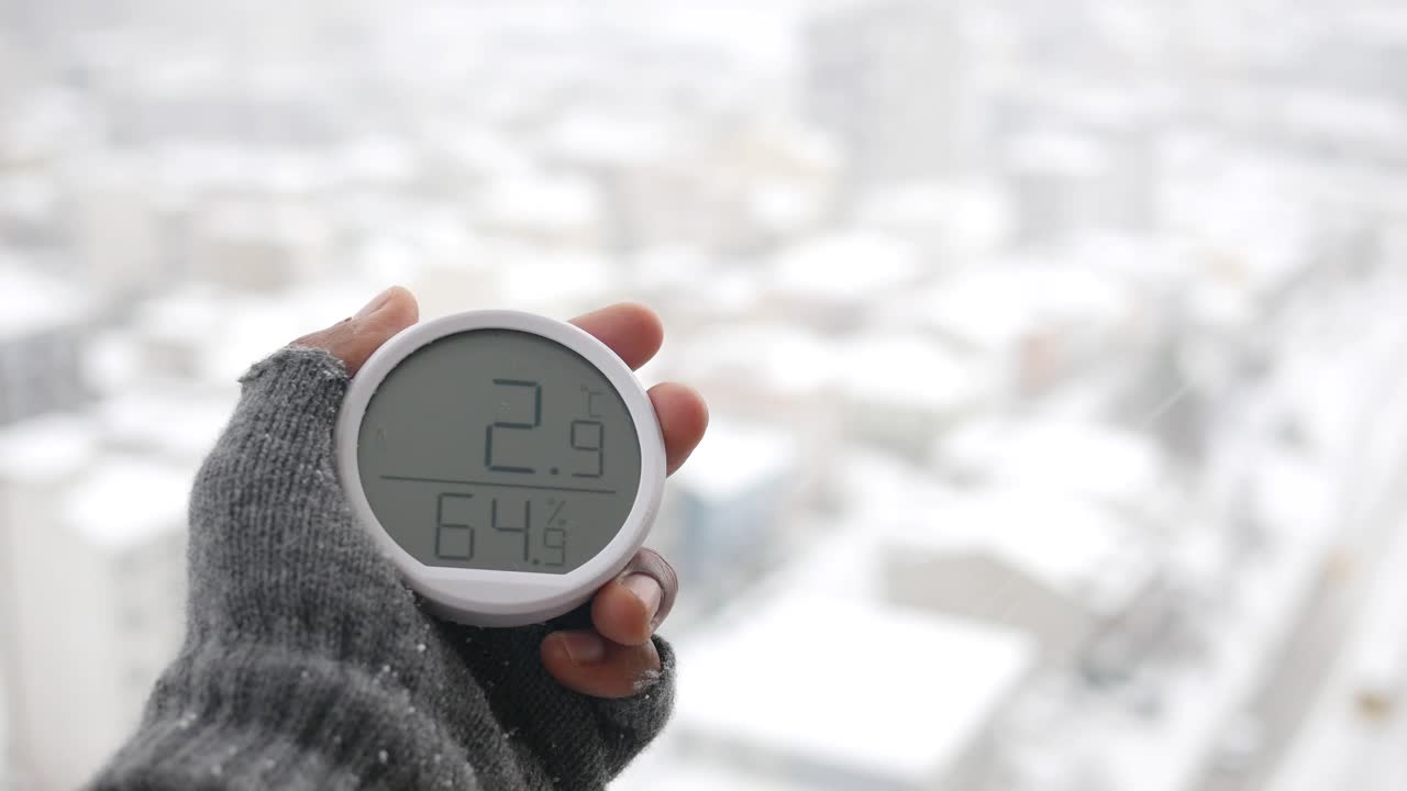 Thermometer Reading in Winter