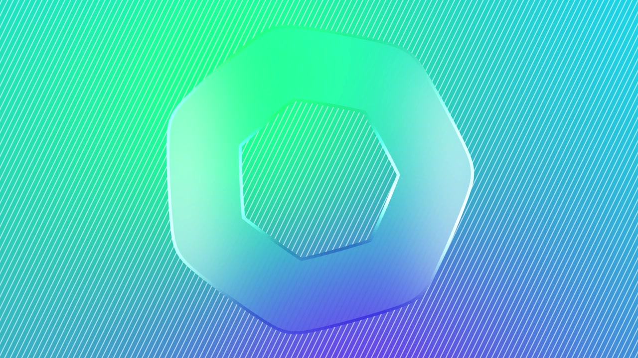 Seamless Loop of Abstract Hexagon on Gradient Background