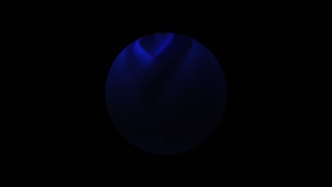 glowing blue neon light sphere. abstract background futuristic surface motion design template isolated quicktime alpha channel prores 4444. 4k 3d seamless loop sphere shape with curved strobe light.