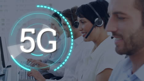 5g mostrado en un círculo
