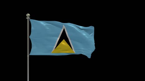 santa lucía varias banderas ondeando la bandera nacional en el poste, la bandera de la mesa