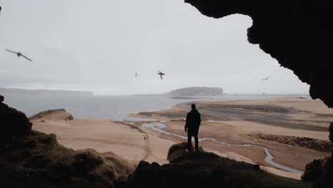 icelandic cave viewpoint