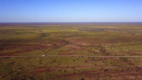 campervan on country road, ausatralian outback