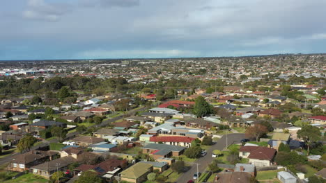 aerial over belmont and highton hills, geelong australia