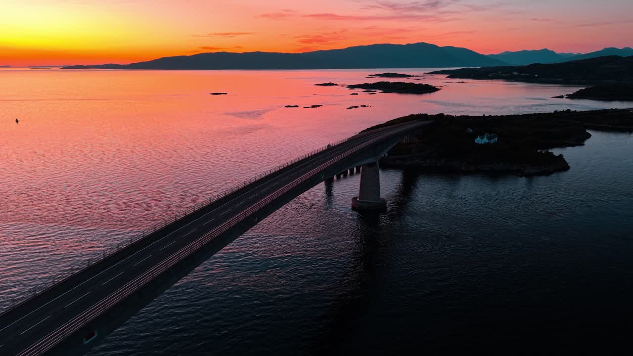 Sunset over Skye Bridge, Scotland