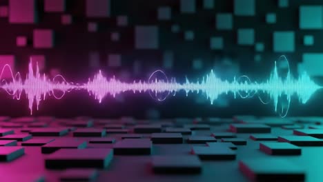 a stunning visual display of sound waves illustrating the dynamic nature of audio frequencies and rhythm in a beautifully designed background