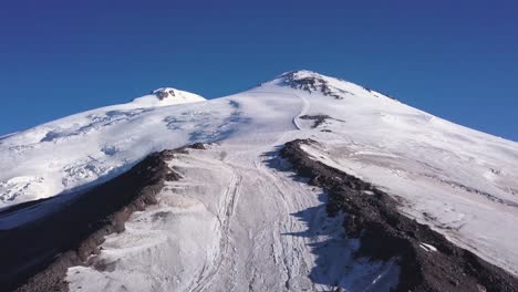 elbrus mountain summit - aerial view