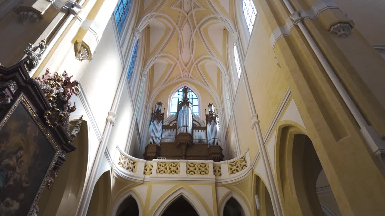 Magnificent Church Interior with Large Organ