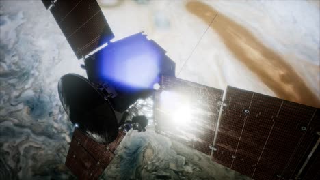satélite de juno en órbita alrededor de júpiter