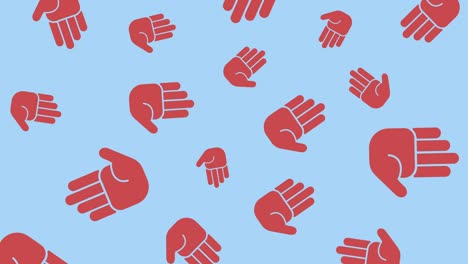 animated abstract hands background. 4k. vj loop.
