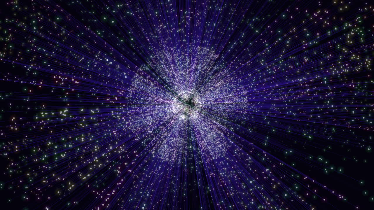 Mesmerizing night sky glowing stars in circular formation illuminate the darkness