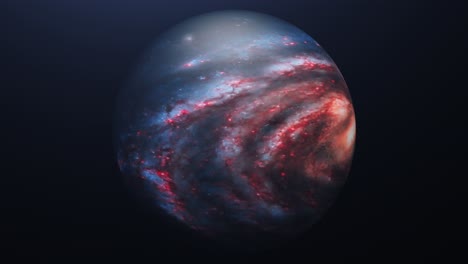 planeta de gas giratorio en el universo