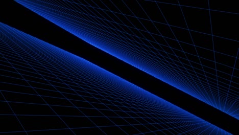 wireframe paisaje digital concepto de túnel plano holograma 3d renderización de fondo de movimiento.