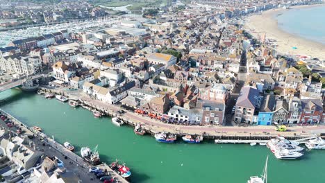 weymouth harbour dorset uk drone,aerial